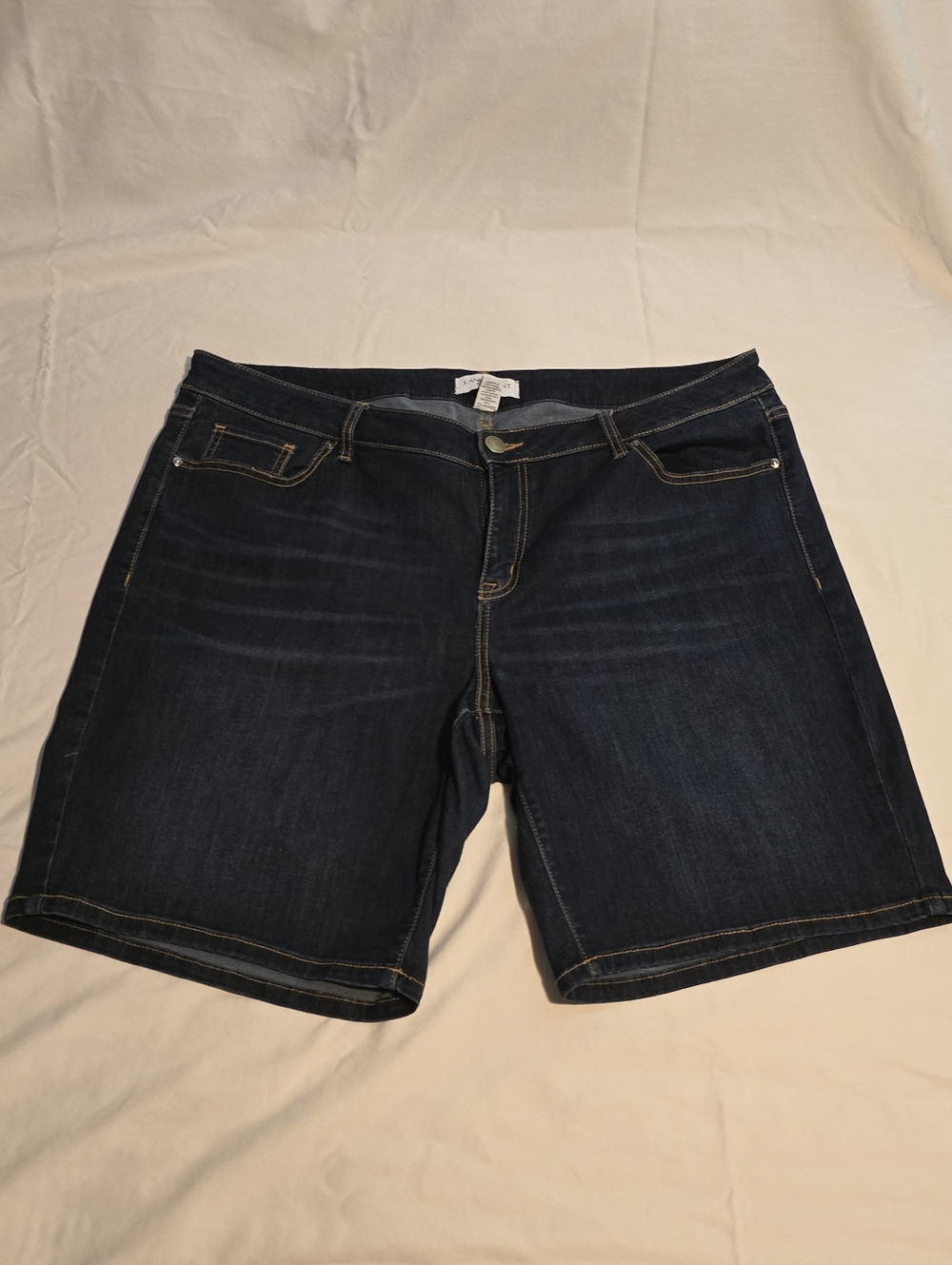 Lane Bryant Dark Blue Denim Bermuda Shorts